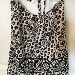 Black and white halter dress